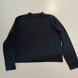 Mock turtleneck cropped sweatshirt